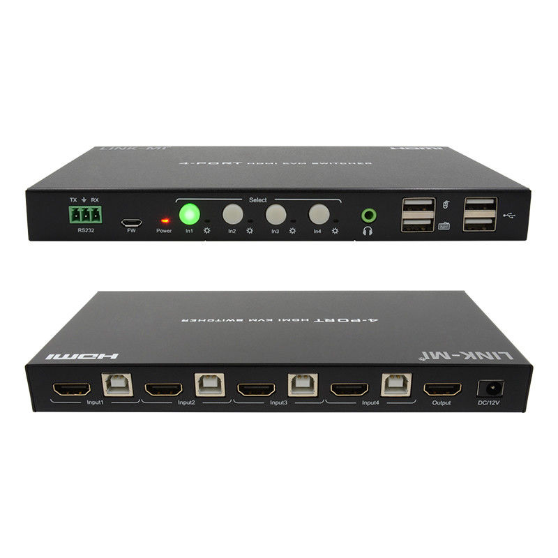 HDCP2.2 1.4 4K KVM Switch HDMI YUV4:44 8bit met analoge audio-extractie