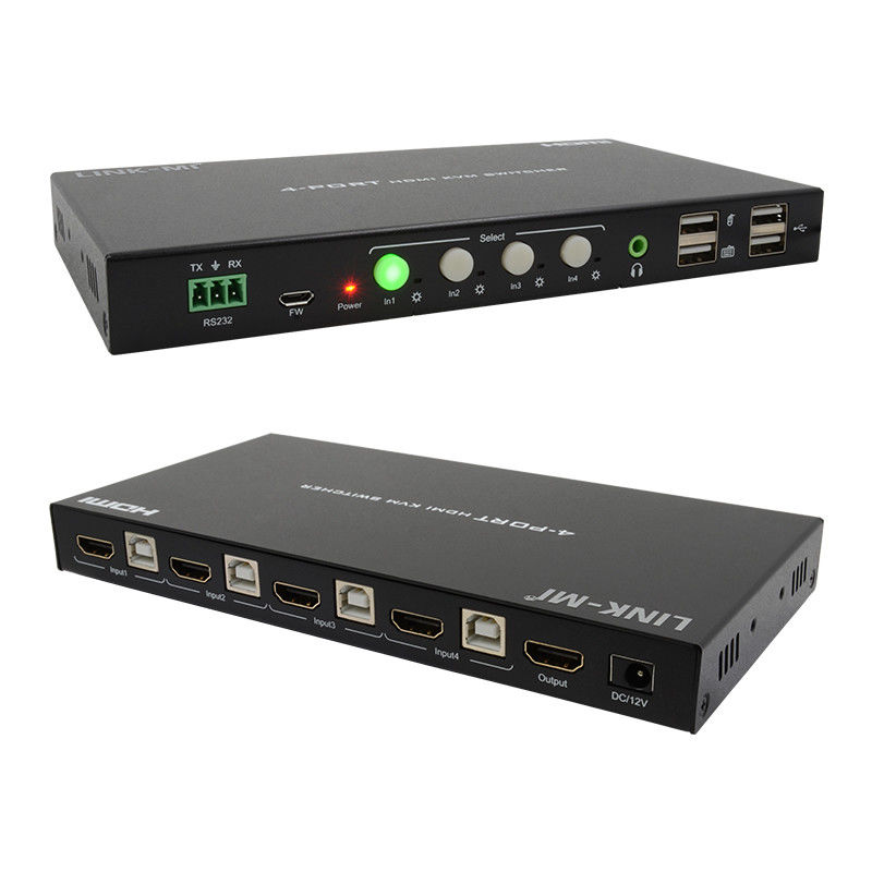 HDCP2.2 1.4 4K KVM Switch HDMI YUV4:44 8bit met analoge audio-extractie
