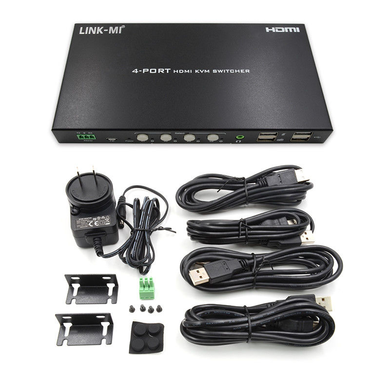 HDCP2.2 1.4 4K KVM Switch HDMI YUV4:44 8bit met analoge audio-extractie