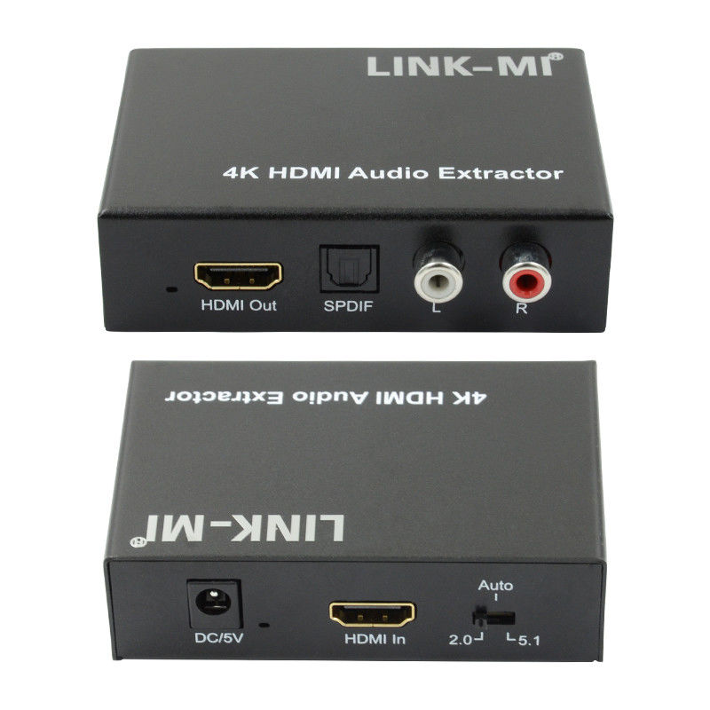 2K 4K HDMI Audio Extractor Voor Apple TV Blu-Ray Speler Ondersteuning 3D EDID