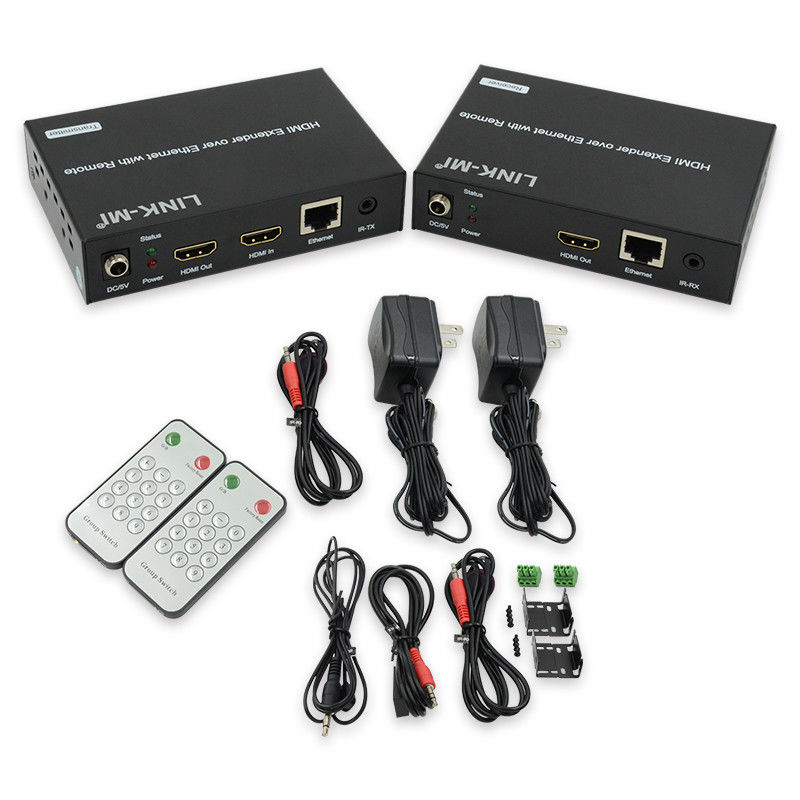 120M HDMI Extender Distribution Over IP Extender met LED Remote RS232 AV Over IP