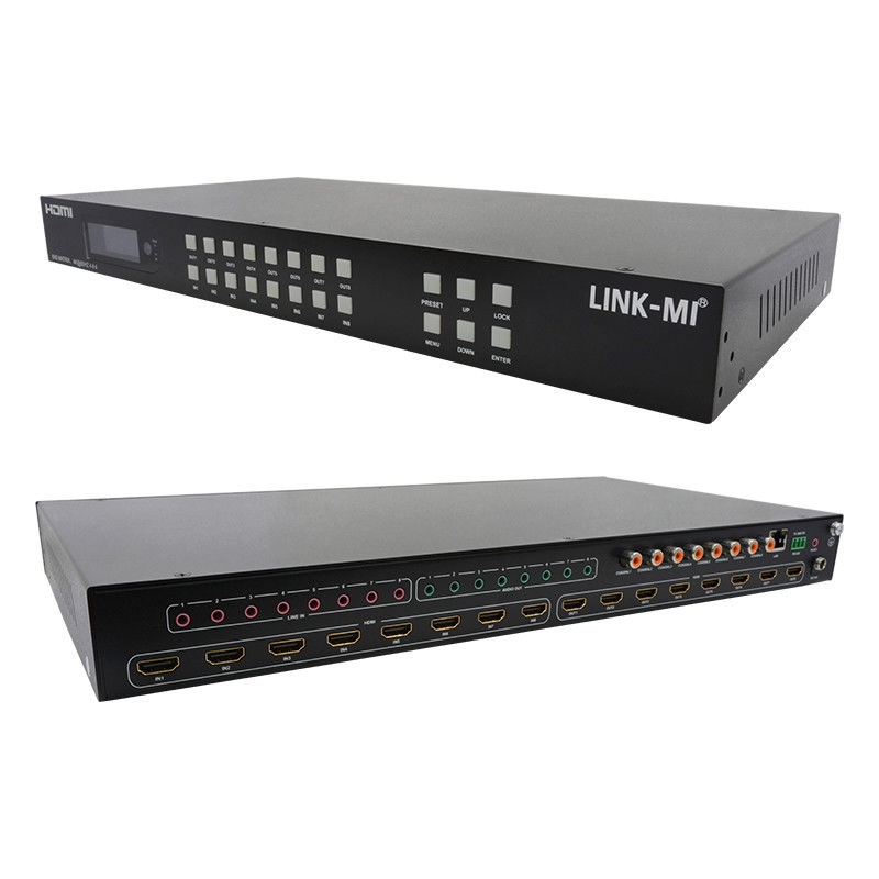 8x8 HDMI Matrix 4k HDMI Switcher met ondersteuning voor analoge audio-extractie 18 Gbps HDR