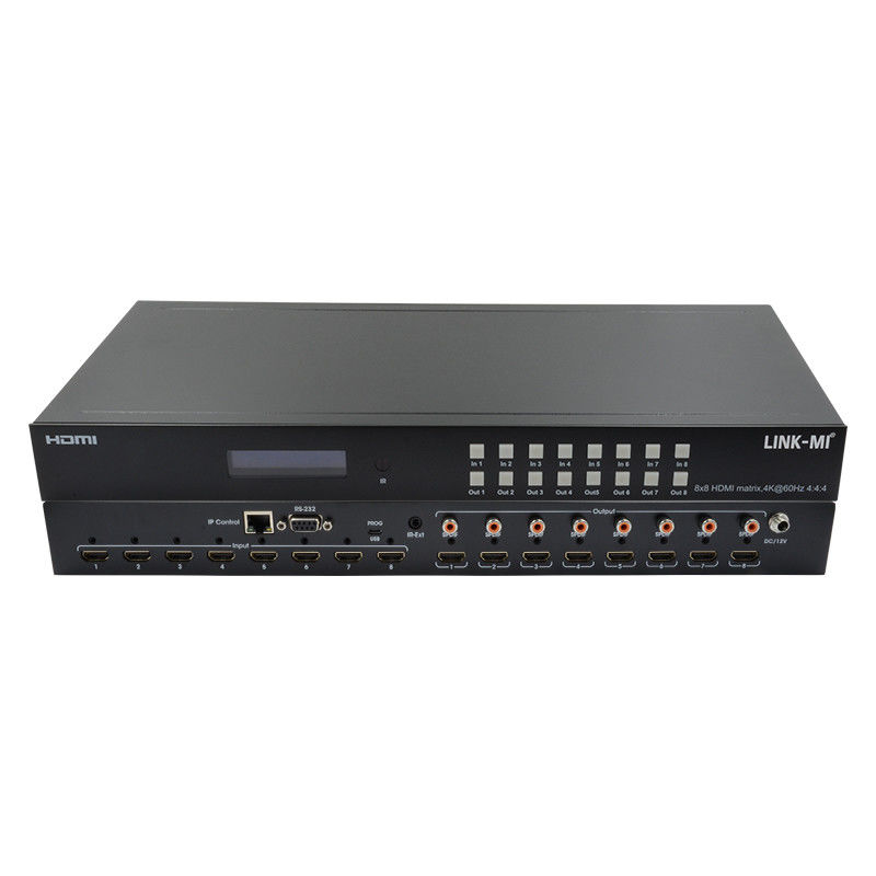 8x8 4K HDMI Modulaire Matrix Switcher met SPDIF Out IP Web GUI Control voor 8 UHD Displays