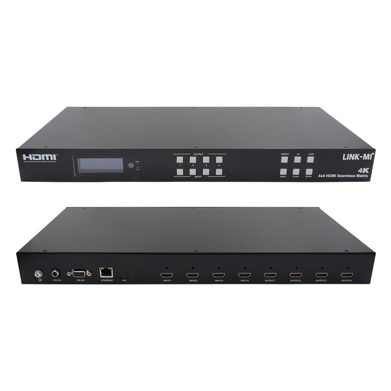 Naadloze HDMI 4K Video Wall Splitter HDMI Matrix Switcher 2X2 4 In 4 Out