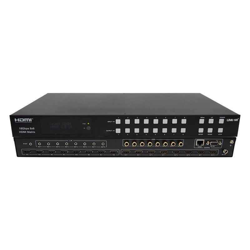 18Gbps 8x8 Matrix Switcher met ARC-functie Ondersteuning 4K2K 60Hz YUV 4:4:4
