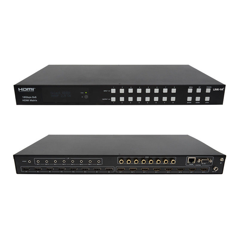 18Gbps 8x8 Matrix Switcher met ARC-functie Ondersteuning 4K2K 60Hz YUV 4:4:4