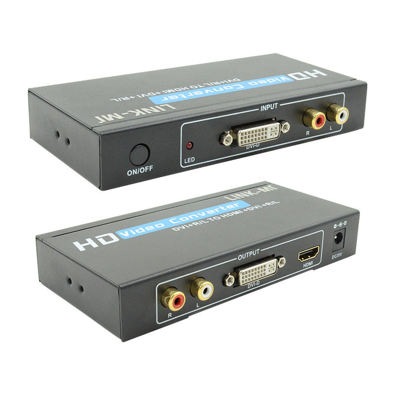 1080P DVI-naar-HDMI-converter met audio-ondersteuning