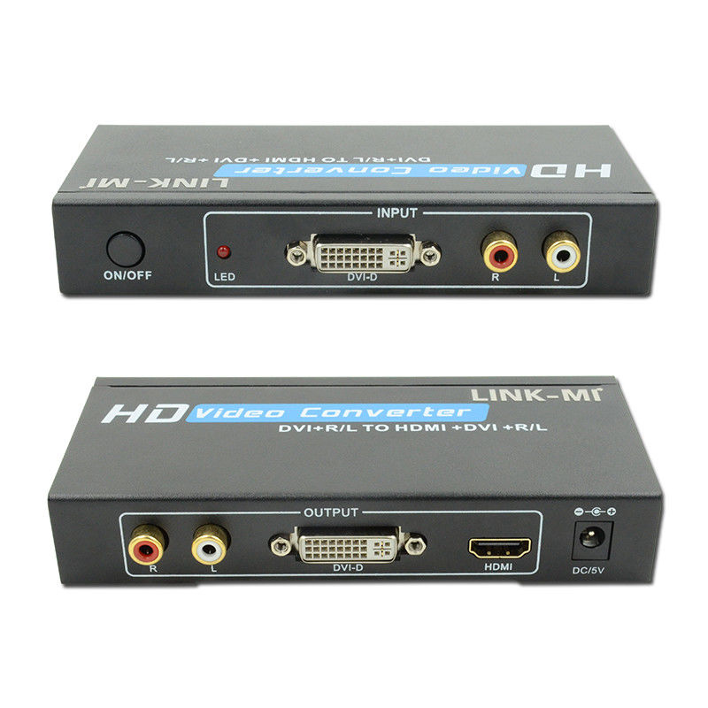 1080P DVI-naar-HDMI-converter met audio-ondersteuning