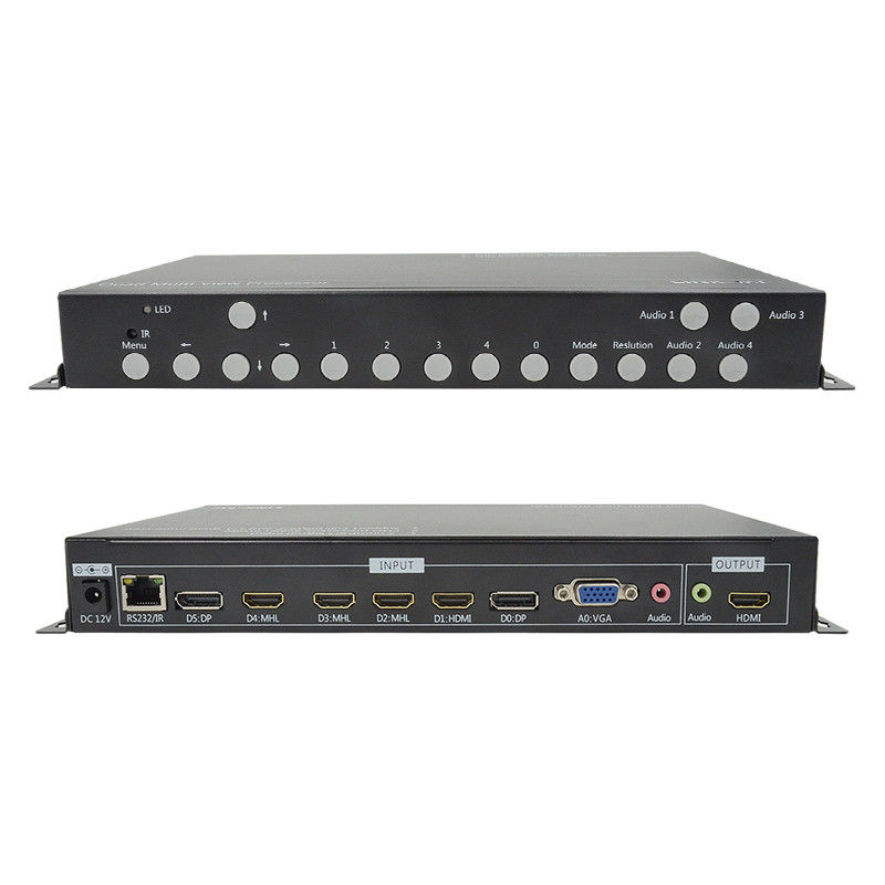 PIP POP HDMI Multi Viewer 4k 4x1 met IR Remote RS232 Control Center Control