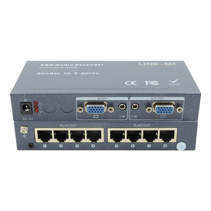 100m 200m 300m 1/8 VGA Splitter 1X8 Extender 1 tot 8 Video Audio Extender