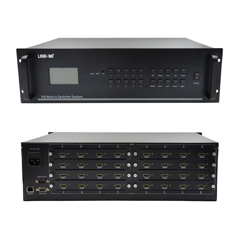 16 In 16 Out HDMI Matrix Switch 4K 16X16 Video Matrix Ondersteuning VGA DVI SDI Signal Input