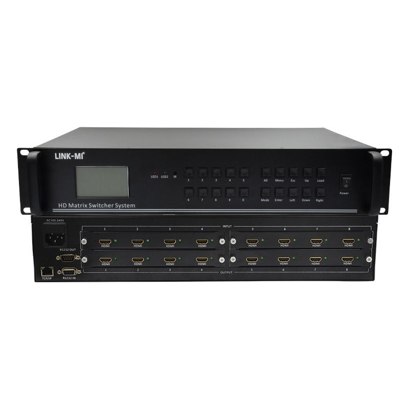 4K Video Audio Matrix 8X8 HDMI Matrix Switcher System RS232 TCP/IP afstandsbediening