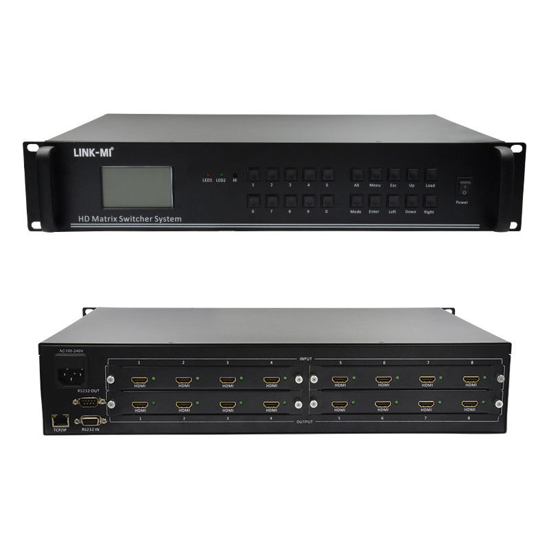 4K Video Audio Matrix 8X8 HDMI Matrix Switcher System RS232 TCP/IP afstandsbediening