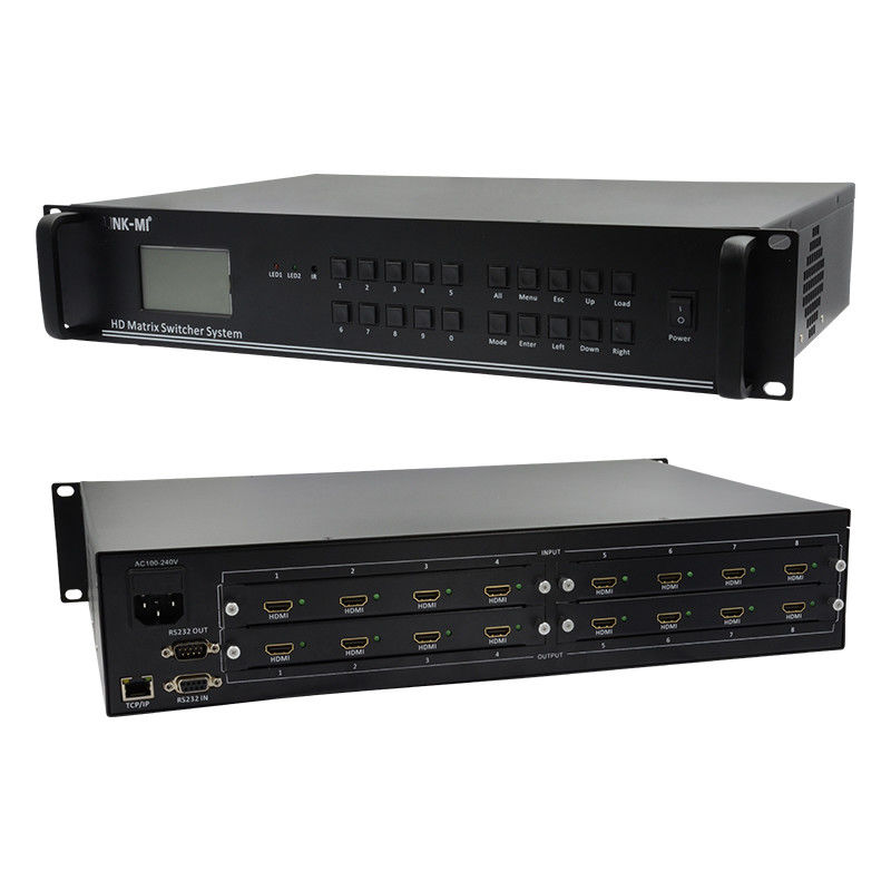 4K Video Audio Matrix 8X8 HDMI Matrix Switcher System RS232 TCP/IP afstandsbediening