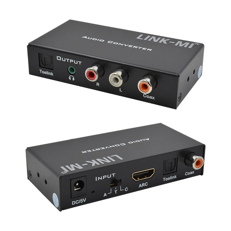 Dac Converter Digitaal Analoog Audio Converter Ondersteuning HDMI ARC Toslink Coax Digital Audio