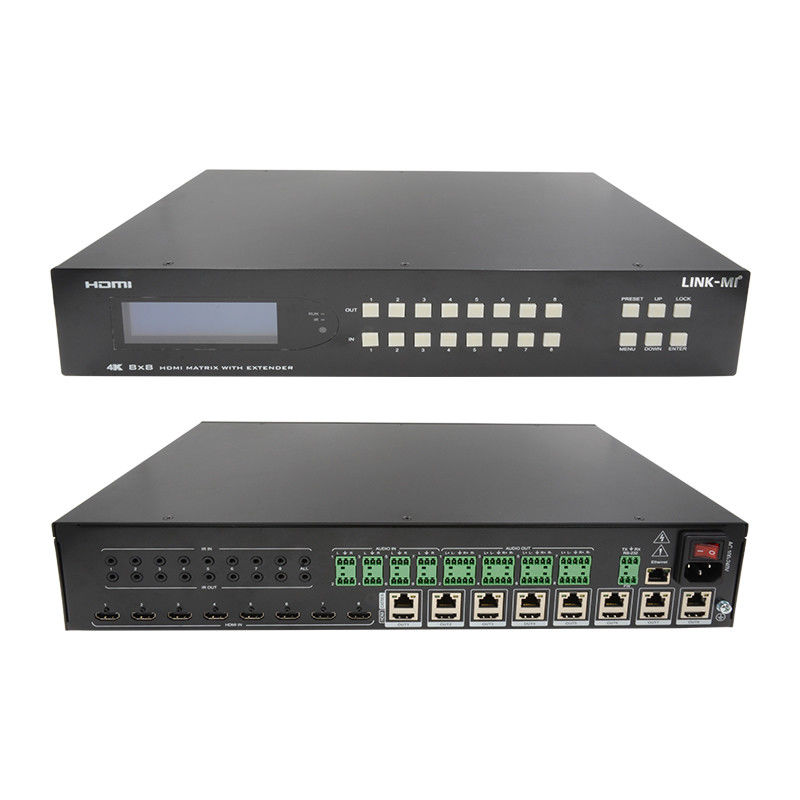 8X8 HDMI Matrix Extender tot 70m 8 HDMI Loop Out 4K60Hz HDMI Video Switch