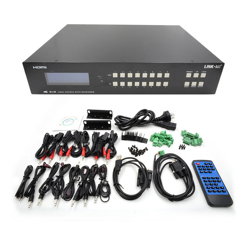 8X8 HDMI Matrix Extender tot 70m 8 HDMI Loop Out 4K60Hz HDMI Video Switch