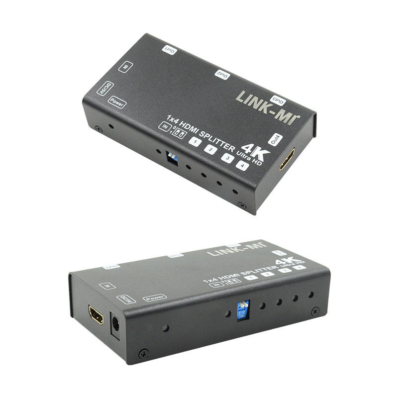 1X4 Video Splitter HDMI 4k 60Hz AV Splitter Ondersteuning 3D EDID Voor 4 Ultra HD-tv's