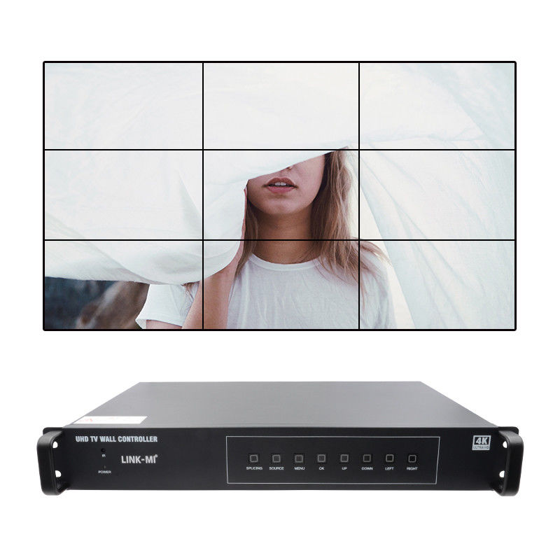3x3 Video Wall Processor 4K met beeldrotatie Roaming Window Controller 3x3 4k
