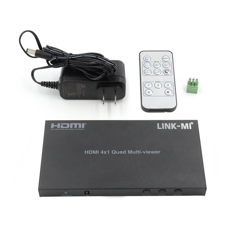 High Performance HDMI 4x1 Quad Multi Viewer HDMI 1.4b HDCP 1.4 En DVI Compatibel