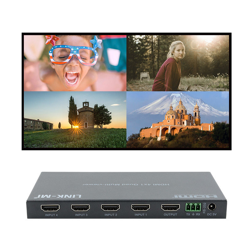 High Performance HDMI 4x1 Quad Multi Viewer HDMI 1.4b HDCP 1.4 En DVI Compatibel