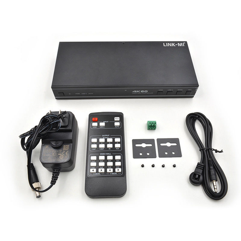 Gebruikersvriendelijke 1X4 HDMI Video Wall Controller met USB-C Input Audio en RS232 ondersteuning