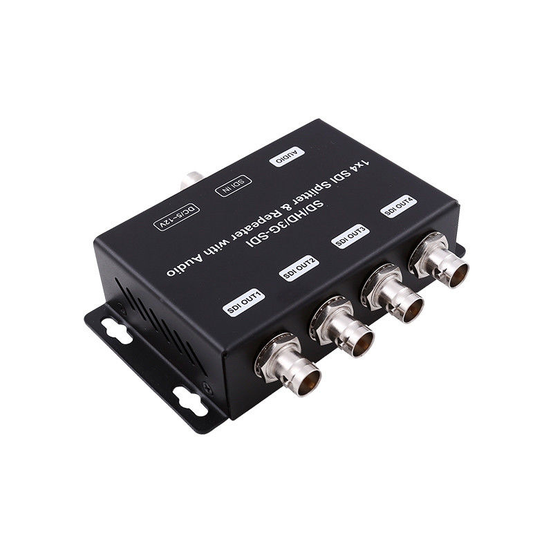 HD/SD-SDI 1 tot en met 4 Distributieversterker Repeater met Audio 75 ohm Uitgangsimpedantie