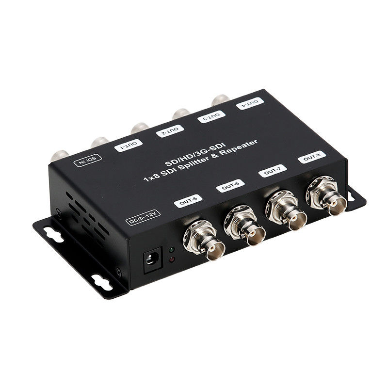 LM-SDI-108B 1 tot en met 8 SD/HD/3G-SDI Distributieversterker Repeater met 75 ohm Impedantie