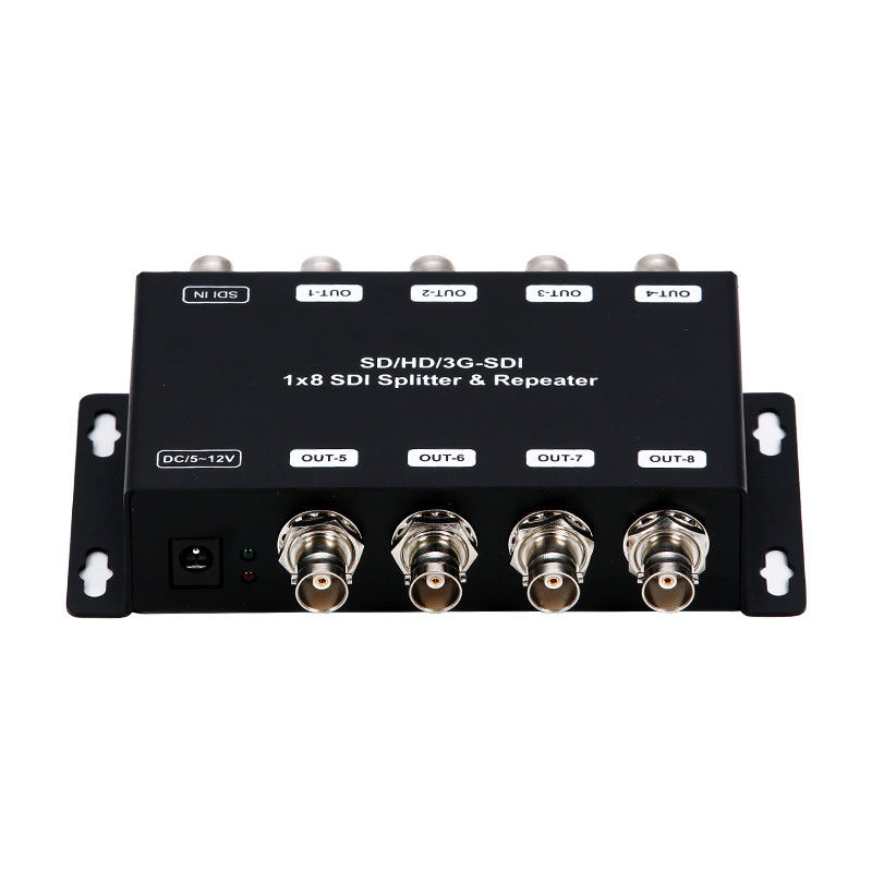 LM-SDI-108B 1 tot en met 8 SD/HD/3G-SDI Distributieversterker Repeater met 75 ohm Impedantie