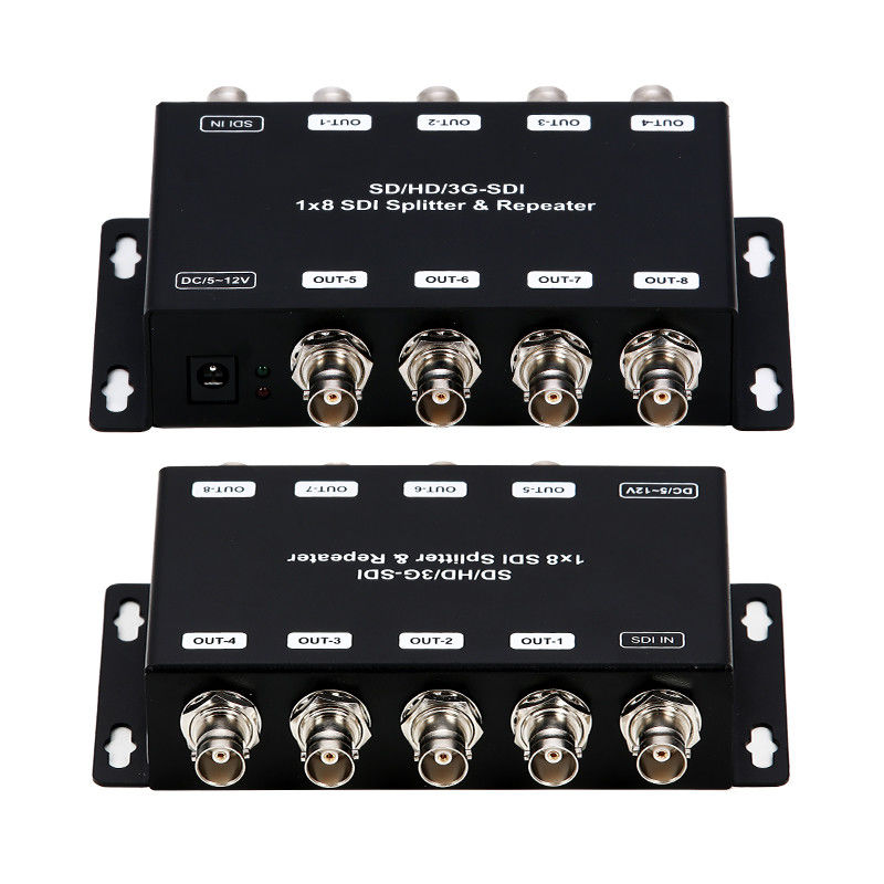 LM-SDI-108B 1 tot en met 8 SD/HD/3G-SDI Distributieversterker Repeater met 75 ohm Impedantie