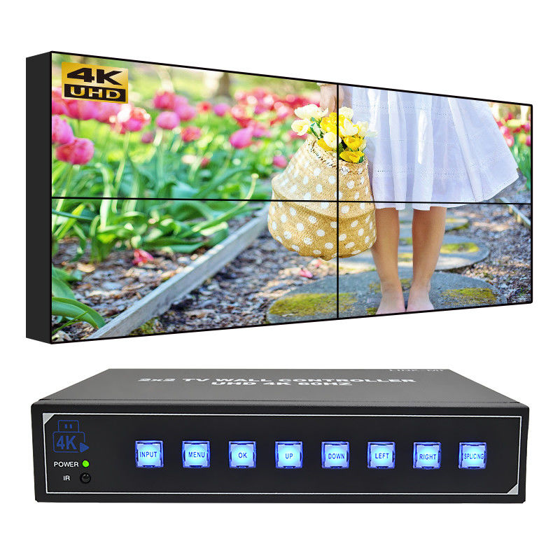 4K video wall controller voor max 4 tv's USB HDMI video wall controller 2x2