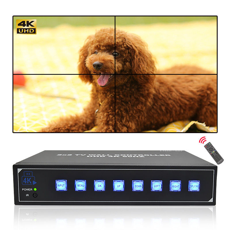2x2 4K HDMI Video Wall Controller met 180° Rotatie Ondersteuning 1x4 1x3 1x2 2x1 3x1 4x1 4K60 TV Wall Controller